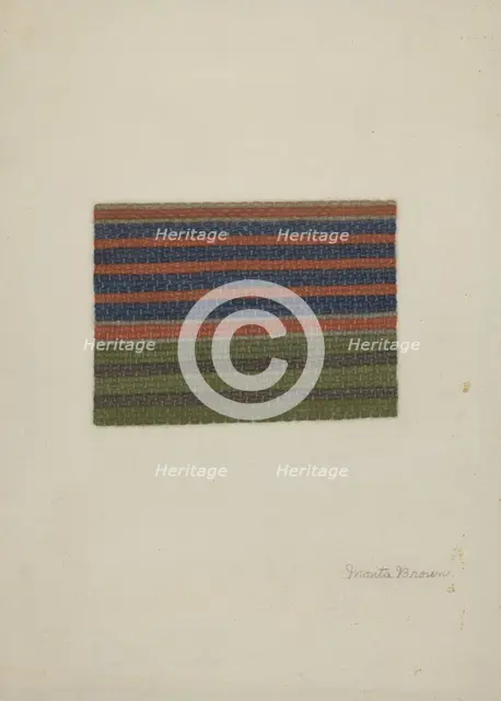 Shaker Rug, 1935/1942. Creator: Mona Brown.
