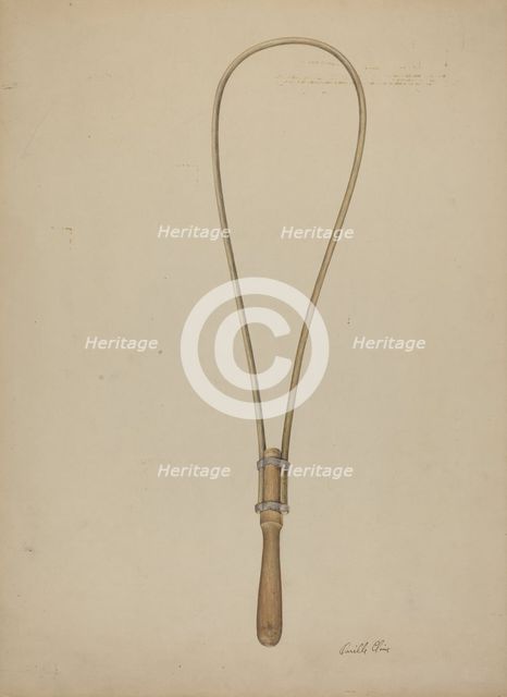 Shaker Rug Beater, c. 1939. Creator: Orville Cline.
