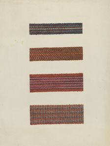 Shaker Rug Binding Tapes, c. 1937. Creator: Helen Dana