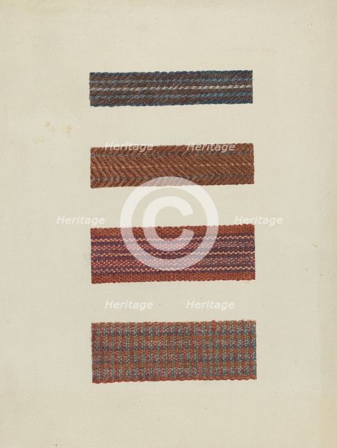 Shaker Rug Binding Tapes, c. 1937. Creator: Helen Dana.