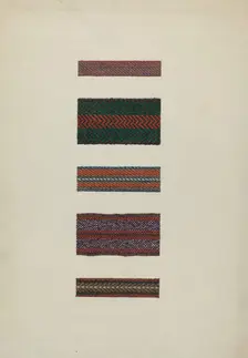 Shaker Rug Bindings, 1935/1942. Creator: Ingrid Selmer-Larsen