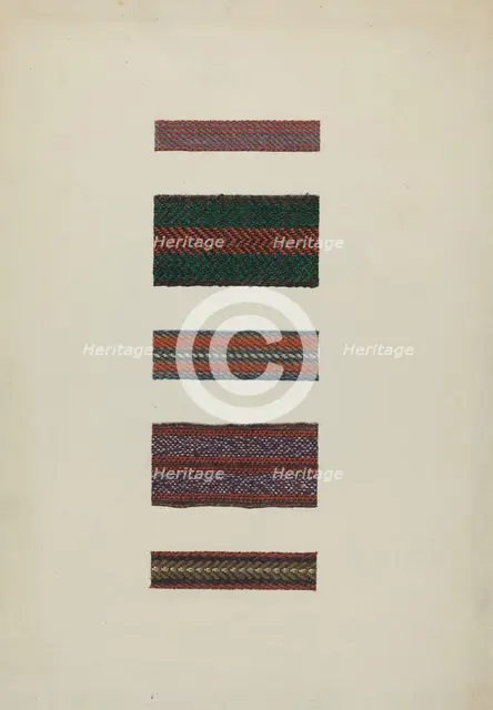 Shaker Rug Bindings, 1935/1942. Creator: Ingrid Selmer-Larsen.