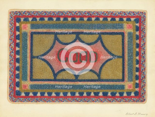 Shaker Rug, c. 1937. Creator: Elbert S. Mowery.
