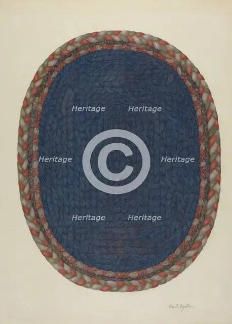 Shaker Rug, c. 1941. Creator: George V. Vezolles.