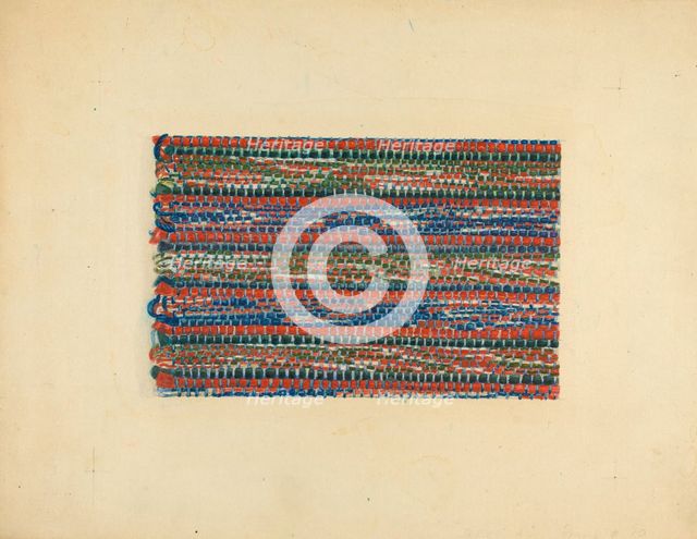 Shaker Rug Strip, c. 1936. Creator: Lucille Chabot.
