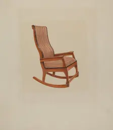 Shaker Rocking Chair, c. 1938. Creator: Lon Cronk