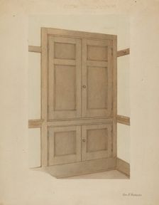 Shaker Room Cupboard, c. 1938. Creator: George V. Vezolles