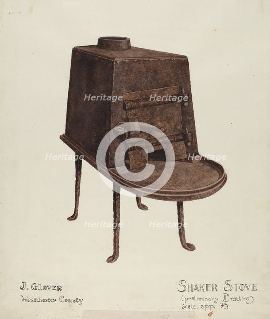Shaker Stove, 1935/1942. Creator: Joseph Glover.