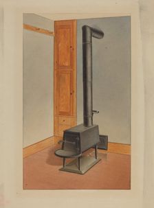 Shaker Stove/Built-in Closet, c. 1938. Creator: John W Kelleher