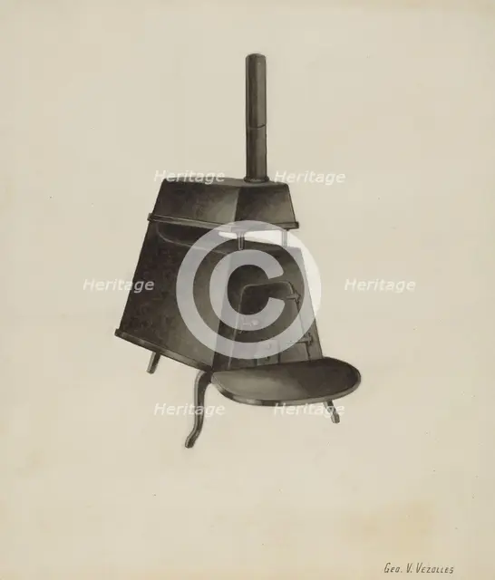 Shaker Stove, c. 1937. Creator: George V. Vezolles.