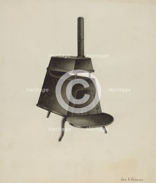 Shaker Stove, c. 1937. Creator: George V. Vezolles.