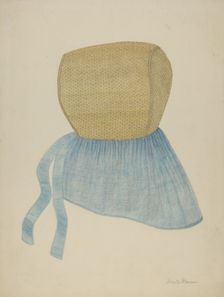 Shaker Straw Bonnet, c. 1937. Creator: Mona Brown