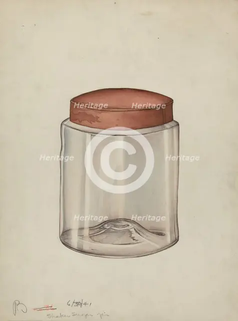 Shaker Sugar Jar, 1941. Creator: Charles Goodwin.