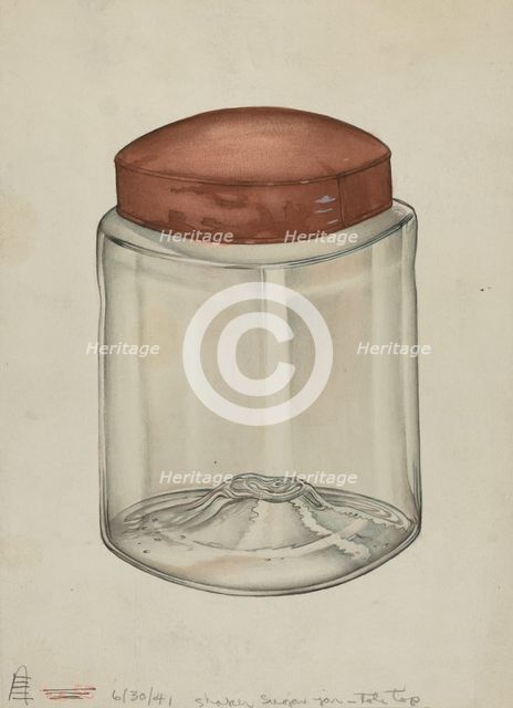 Shaker Sugar Jar, 1941. Creator: Charles Goodwin.