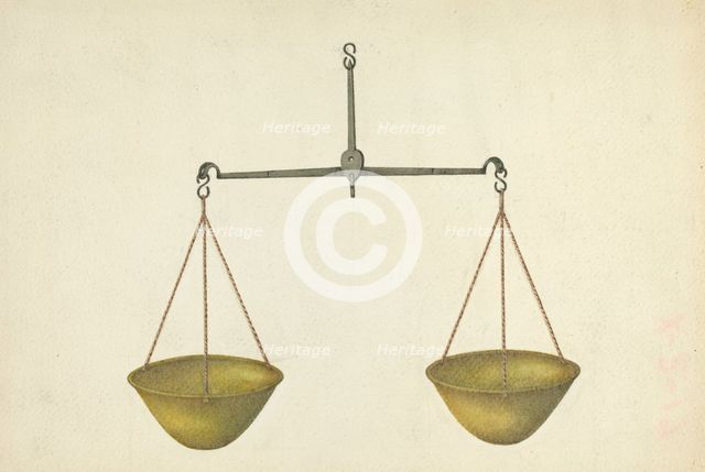 Shaker Scales, 1935/1942. Creator: George V. Vezolles.