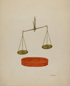 Shaker Scales, c. 1938. Creator: George V. Vezolles