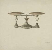 Shaker Scales, c. 1941. Creator: George V. Vezolles