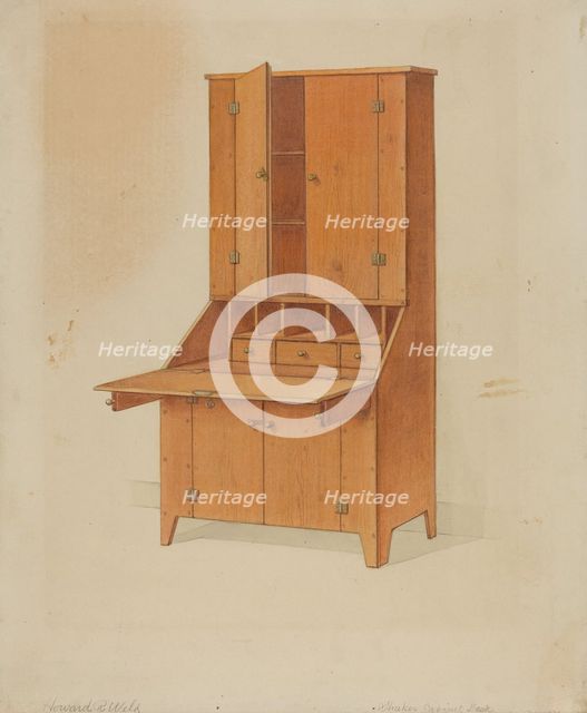 Shaker Secretary, c. 1936. Creator: Howard Weld.