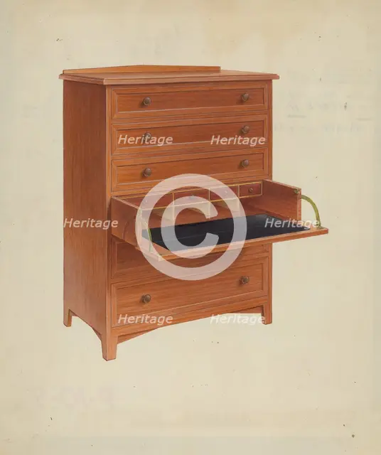 Shaker Secretary, c. 1938. Creator: Alfred H. Smith.