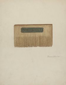 Shaker Seed Comb, 1935/1942. Creator: Francis Bruner