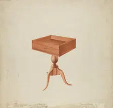 Shaker Sewing Table, 1935/1942. Creator: William Paul Childers