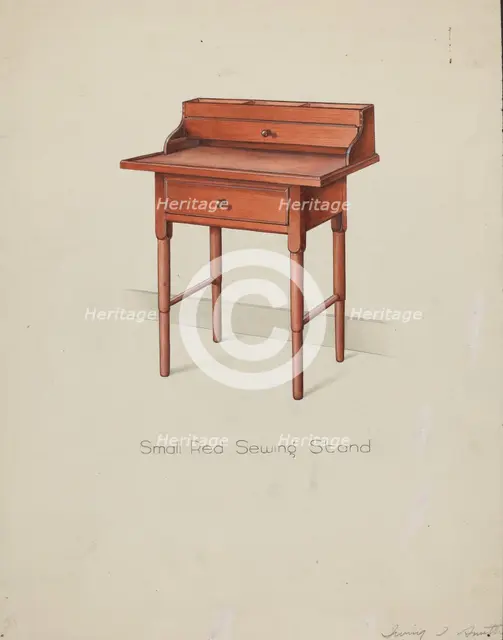 Shaker Sewing Table, 1935/1942. Creator: Irving I. Smith.