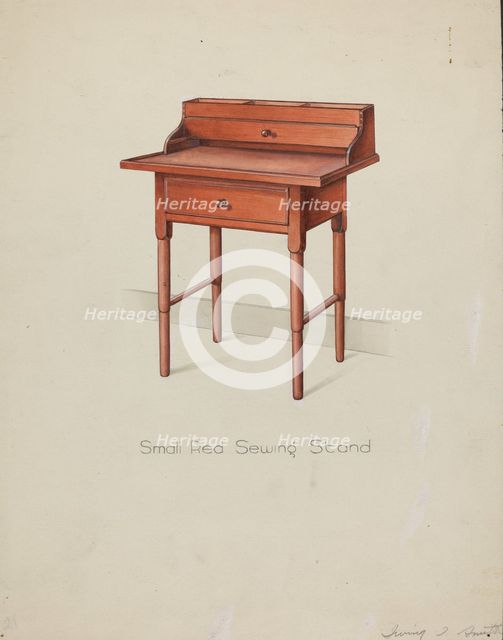 Shaker Sewing Table, 1935/1942. Creator: Irving I. Smith.