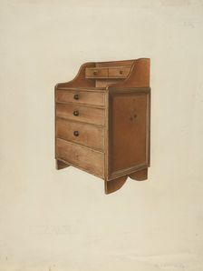 Shaker Sewing Desk, 1935/1942. Creator: John Davis