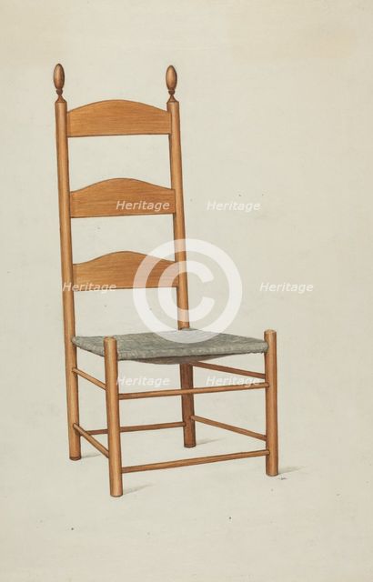 Shaker Side Chair, c. 1937. Creator: Ray Holden.