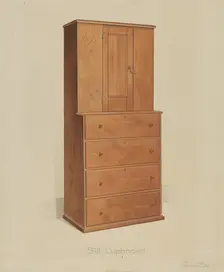 Shaker Sill Cupboard, 1935/1942. Creator: Anne Ger