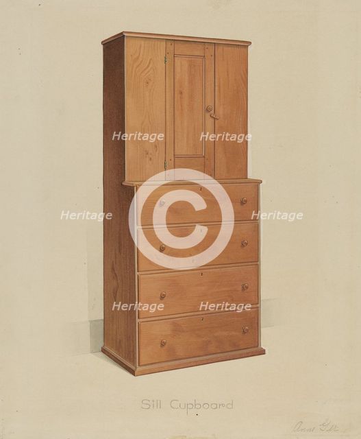 Shaker Sill Cupboard, 1935/1942. Creator: Anne Ger.