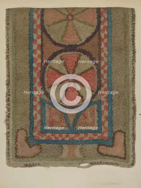 Shaker Tufted Wool Rug, c. 1938. Creator: Orville A. Carroll.