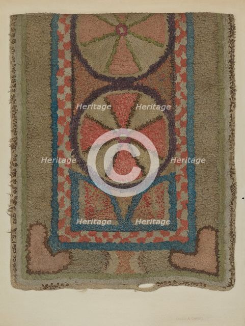 Shaker Tufted Wool Rug, c. 1938. Creator: Orville A. Carroll.
