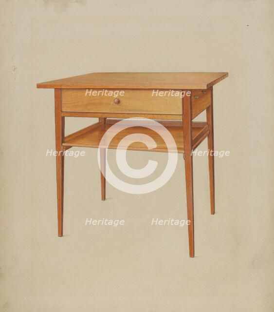 Shaker Table, 1937. Creator: Winslow Rich.