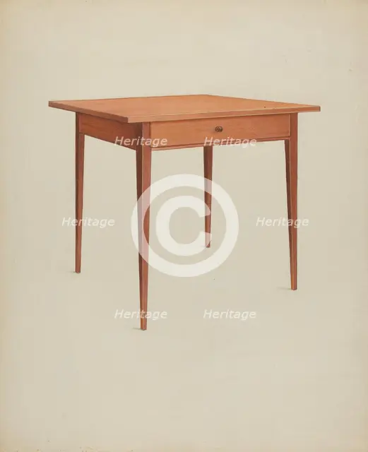 Shaker Table, c. 1937. Creator: Winslow Rich.