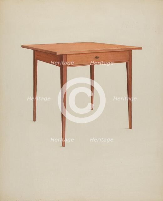 Shaker Table, c. 1937. Creator: Winslow Rich.