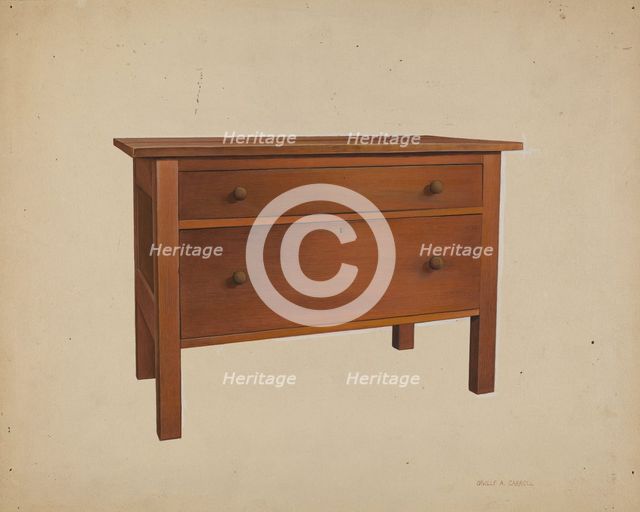 Shaker Table, c. 1938. Creator: Orville A. Carroll.