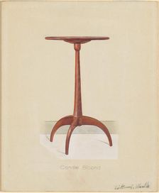Shaker Table, (Candle Stand) c. 1936. Creator: Victor F. Muollo