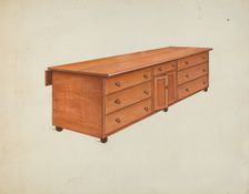 Shaker Tailor's Work Bench, c. 1936. Creator: Ray Holden