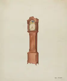 Shaker Tall Clock, c. 1937. Creator: William Paul Childers