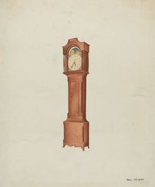 Shaker Tall Clock, c. 1937. Creator: William Paul Childers
