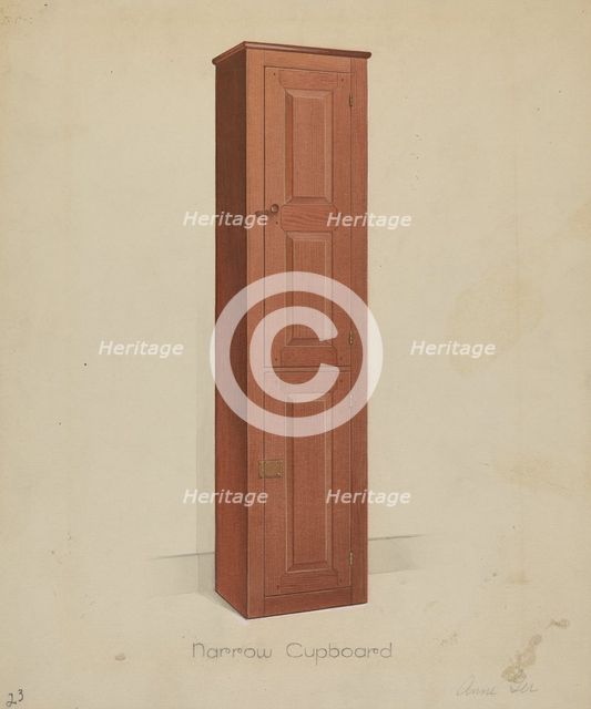 Shaker Tall Tin Cupboard, 1936. Creator: Anne Ger.