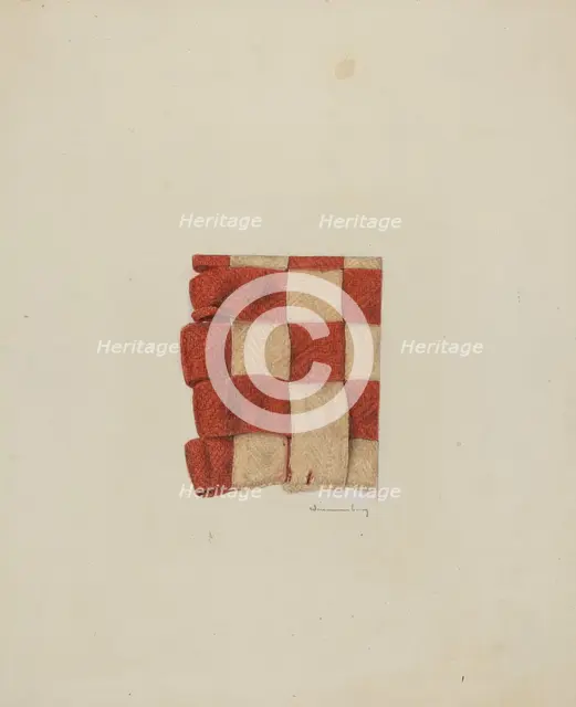 Shaker Textile Sample, c. 1940. Creator: Harold Weisenborn.