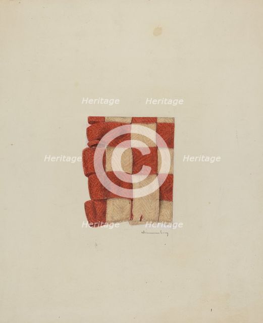Shaker Textile Sample, c. 1940. Creator: Harold Weisenborn.