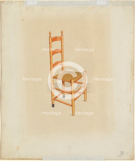 Shaker Tilting Chair, c. 1937. Creator: John W Kelleher.