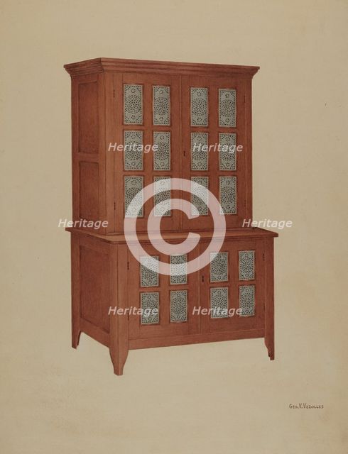 Shaker Tin Safe, c. 1939. Creator: George V. Vezolles.