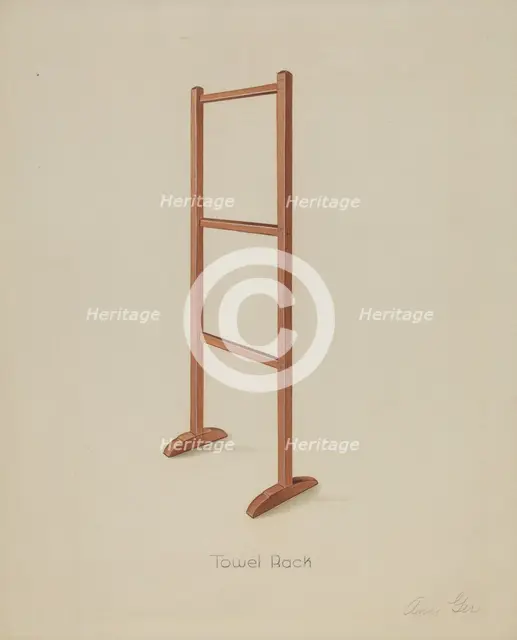 Shaker Towel Rack, c. 1936. Creator: Anne Ger.