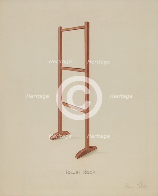 Shaker Towel Rack, c. 1936. Creator: Anne Ger.
