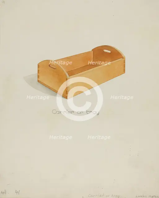 Shaker Tray, c. 1936. Creator: Lawrence Foster.