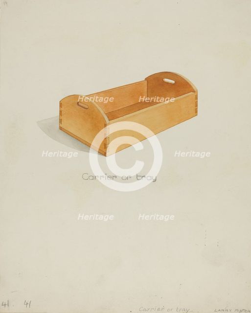 Shaker Tray, c. 1936. Creator: Lawrence Foster.